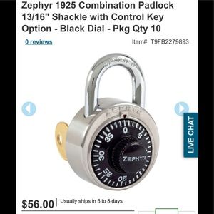 10 Combination locks BRAND NEW!